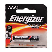 Батарейка ENERGIZER Power, AAA LR3, 1 шт., АЛКАЛИНОВАЯ, в блистере, 1,5 В (работает до 10 раз дольше), E300140400